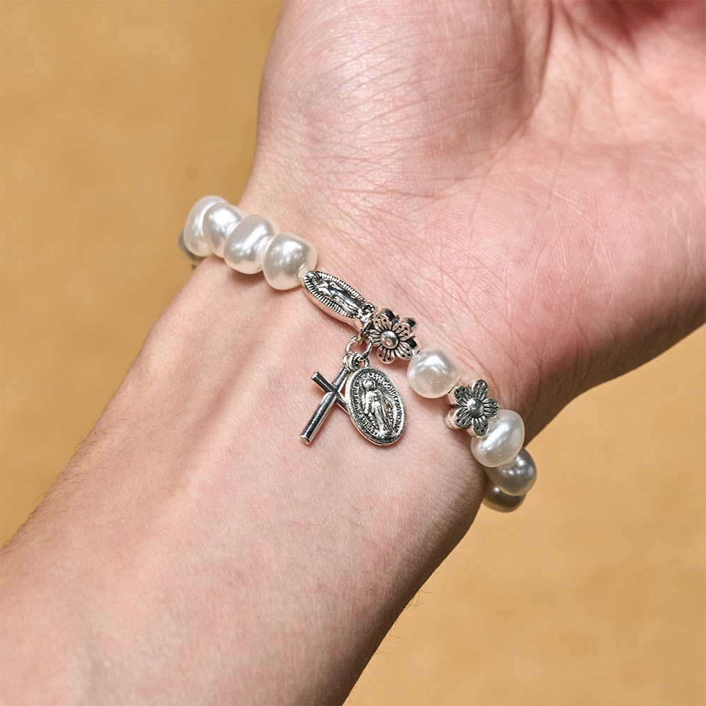 Bracciale Luce della Grazia Christianartworkshop — Perline morbide con ciondoli devozionali - image 1
