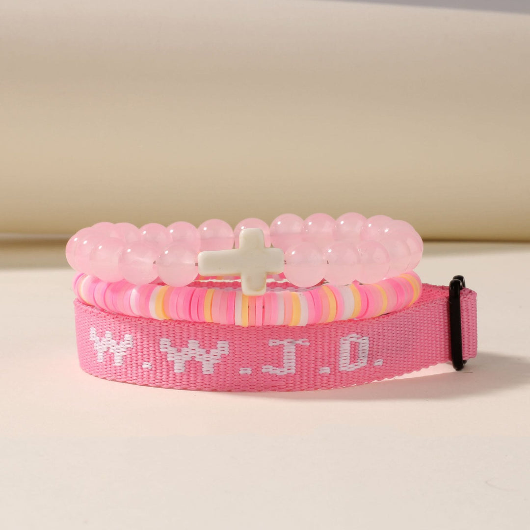 Bracciale Faith Prompt Christianartworkshop con perlina a croce e biglietto WWJD: un ricordo pronto da regalare - image 1