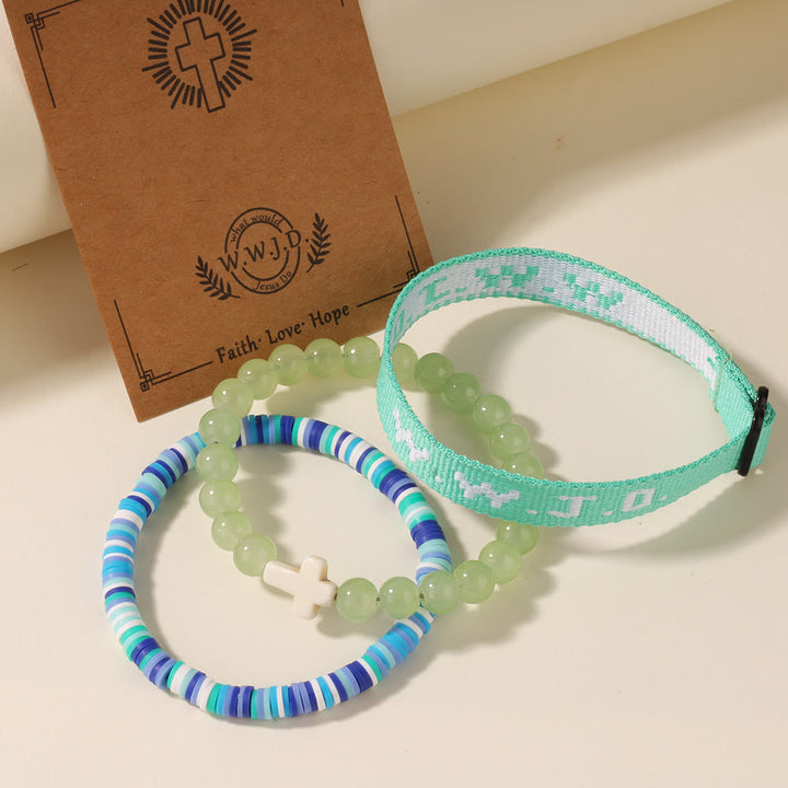 Bracciale Faith Prompt Christianartworkshop con perlina a croce e biglietto WWJD: un ricordo pronto da regalare - image 5