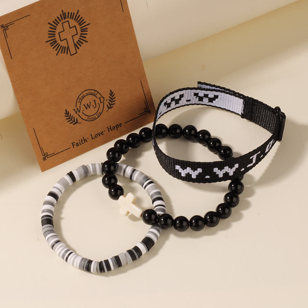 Bracciale Faith Prompt Christianartworkshop con perlina a croce e biglietto WWJD: un ricordo pronto da regalare - image 8