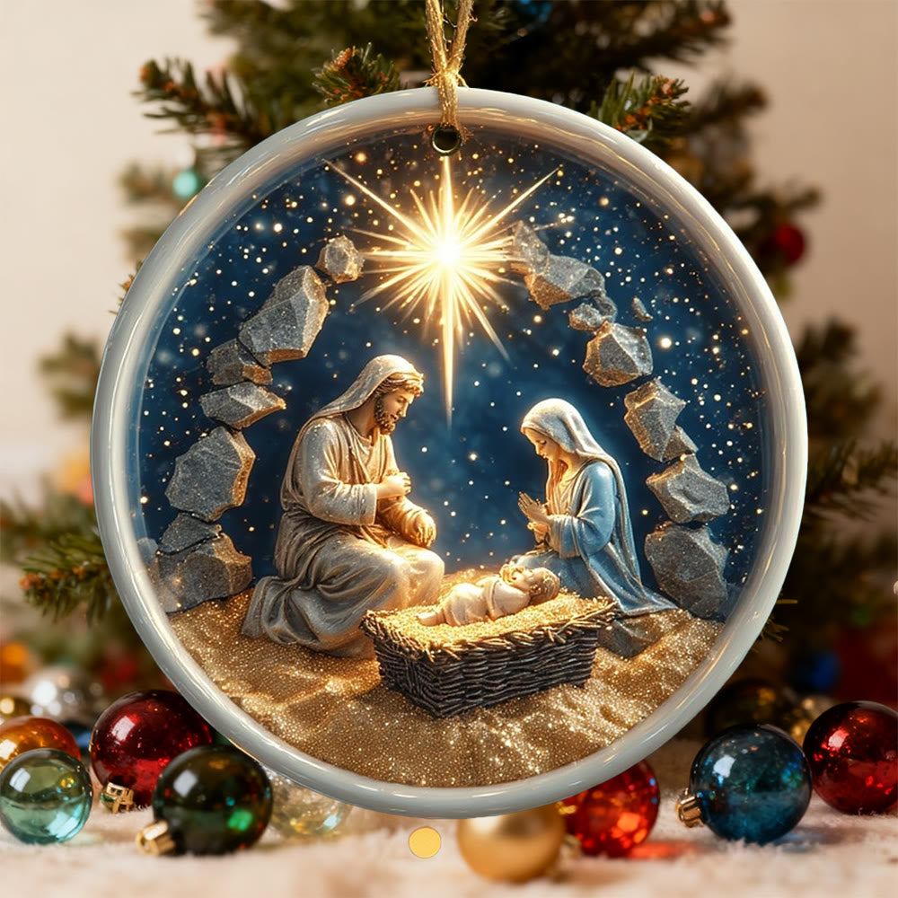 Christianartworkshop Decorazione della Natività Testurizzata: Promemoria di Fede Tattile per l'Albero della Vita - image 2