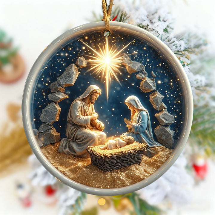 Christianartworkshop Decorazione della Natività Testurizzata: Promemoria di Fede Tattile per l'Albero della Vita - image 3