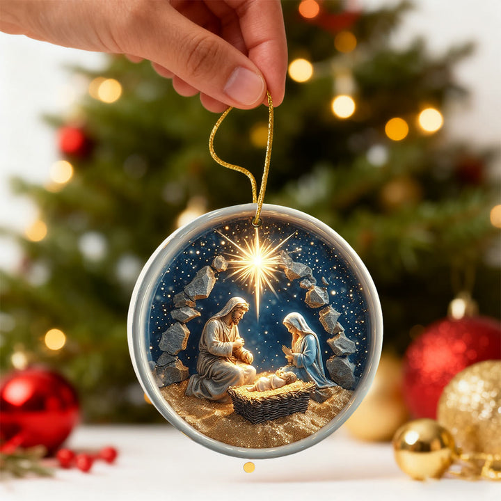 Christianartworkshop Decorazione della Natività Testurizzata: Promemoria di Fede Tattile per l'Albero della Vita - image 1