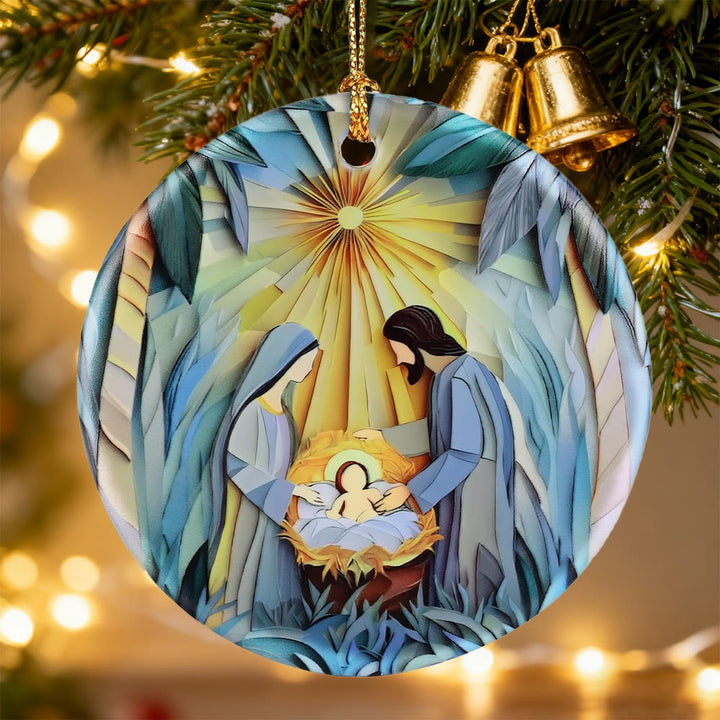 Christianartworkshop Natività Lightburst Ornament: un delicato segno di grazia per i momenti di festa - Acrilico - image 0