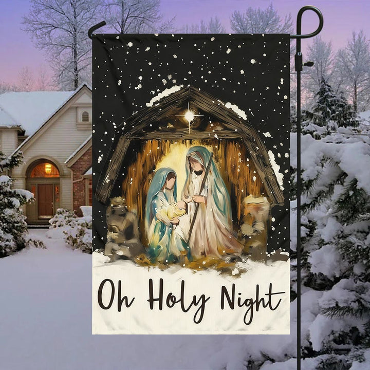 Bandiera da giardino Serene Nativity di Christianartworkshop: promemoria di grazia costante per le case - UN - 90×150 cm (3×5 piedi) - image 0