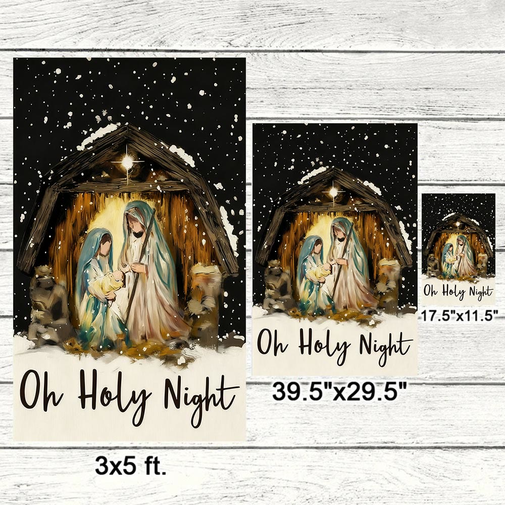 Bandiera da giardino Serene Nativity di Christianartworkshop: promemoria di grazia costante per le case - image 5