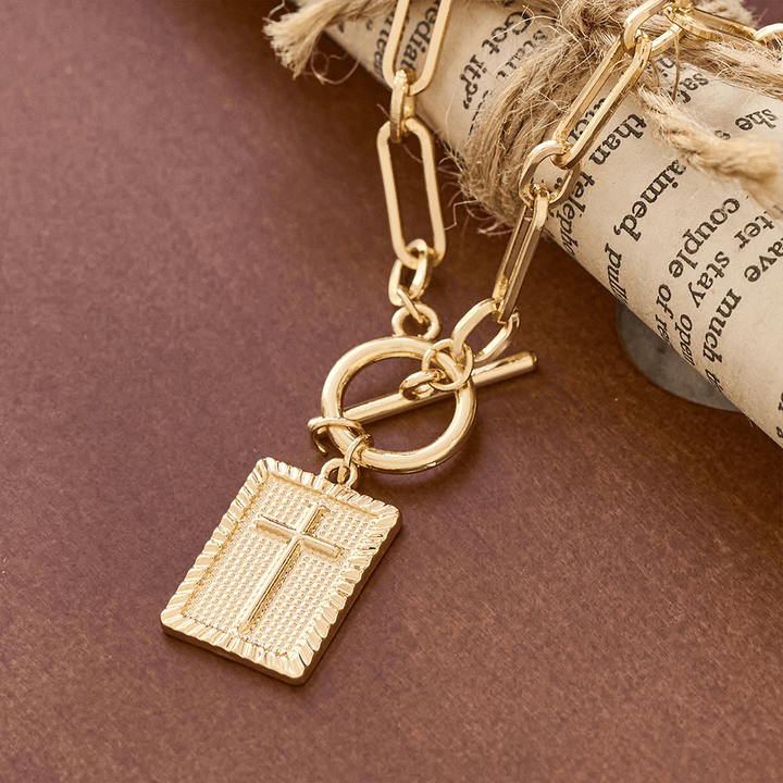 Collana con croce Christianartworkshop : promemoria quotidiano di fede e artigianato artistico per i credenti - D'oro - image 0