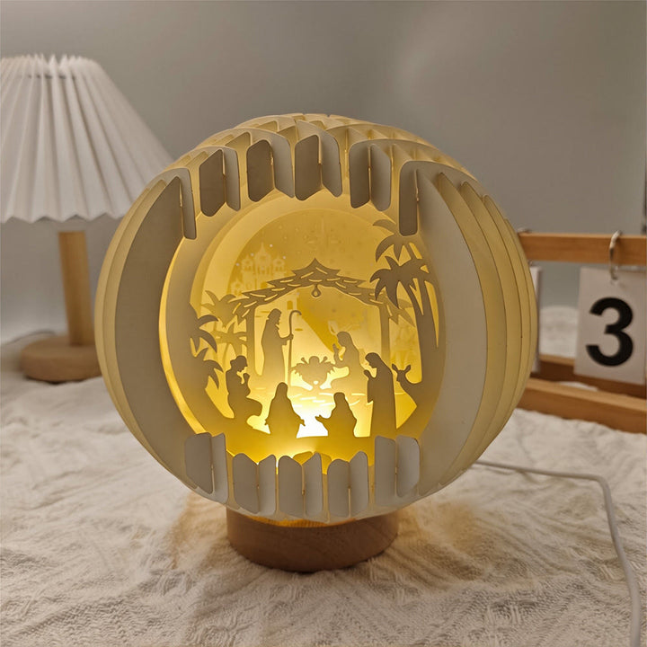 Christianartworkshop Presepe di carta ritagliata: un abbraccio luminoso di fede e meraviglia natalizia - image 2