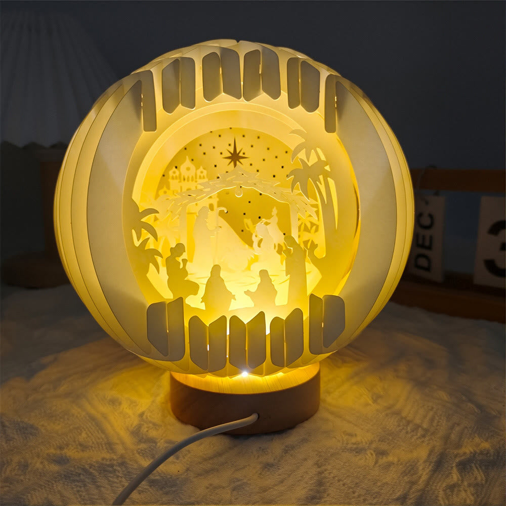 Christianartworkshop Presepe di carta ritagliata: un abbraccio luminoso di fede e meraviglia natalizia - image 4