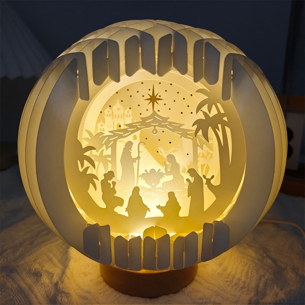 Christianartworkshop Presepe di carta ritagliata: un abbraccio luminoso di fede e meraviglia natalizia - image 1