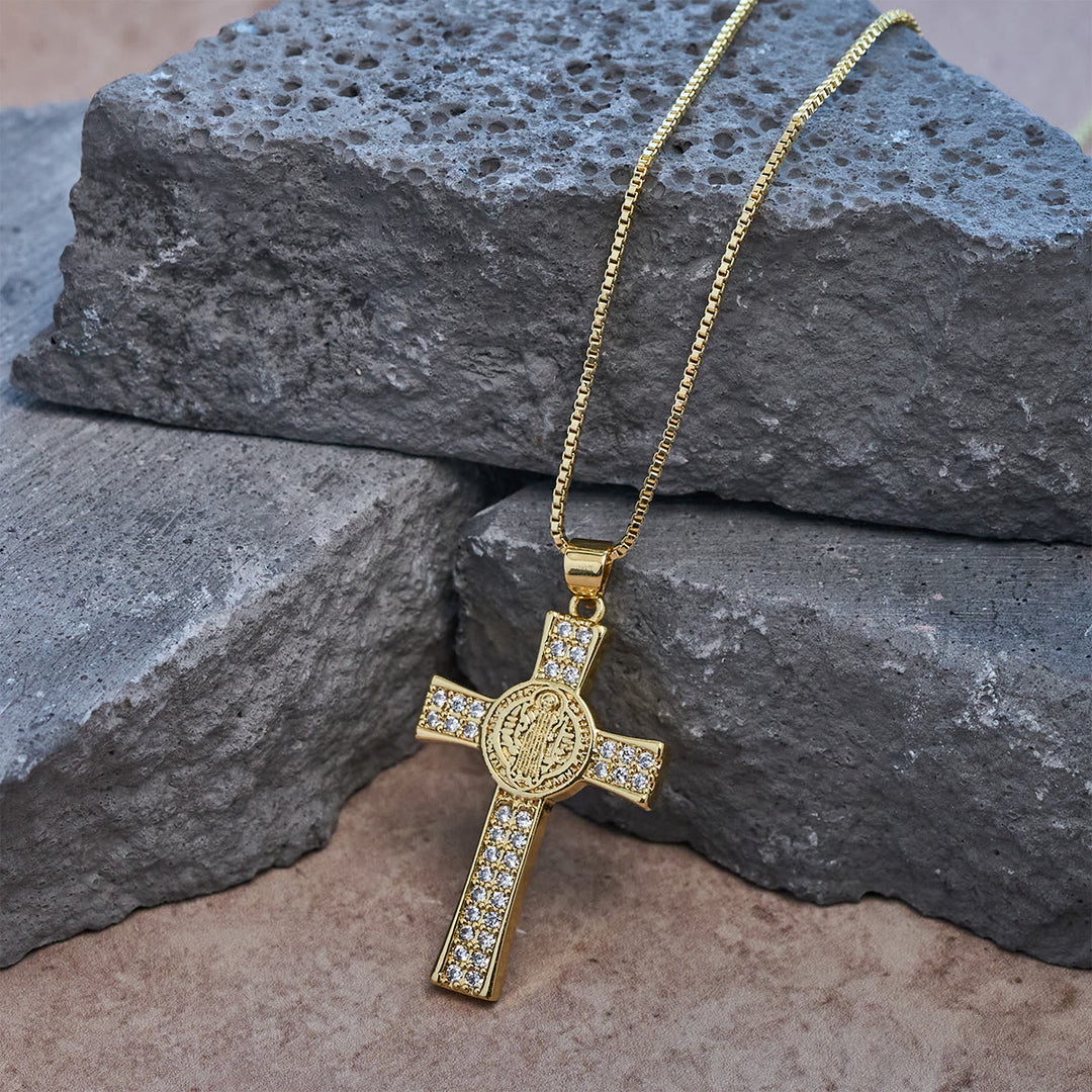 Christianartworkshop Collana con croce della serie Emblem di San Benedetto: promemoria di fede e grazia da indossare ogni giorno - image 6