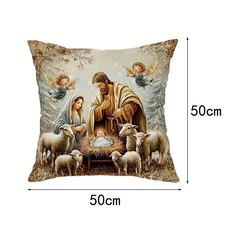 Cuscino a tema Natività Christianartworkshop da 4 pezzi: compagno silenzioso per le zone giorno - UN - 19,7''*19,7''/50*50cm - image 8