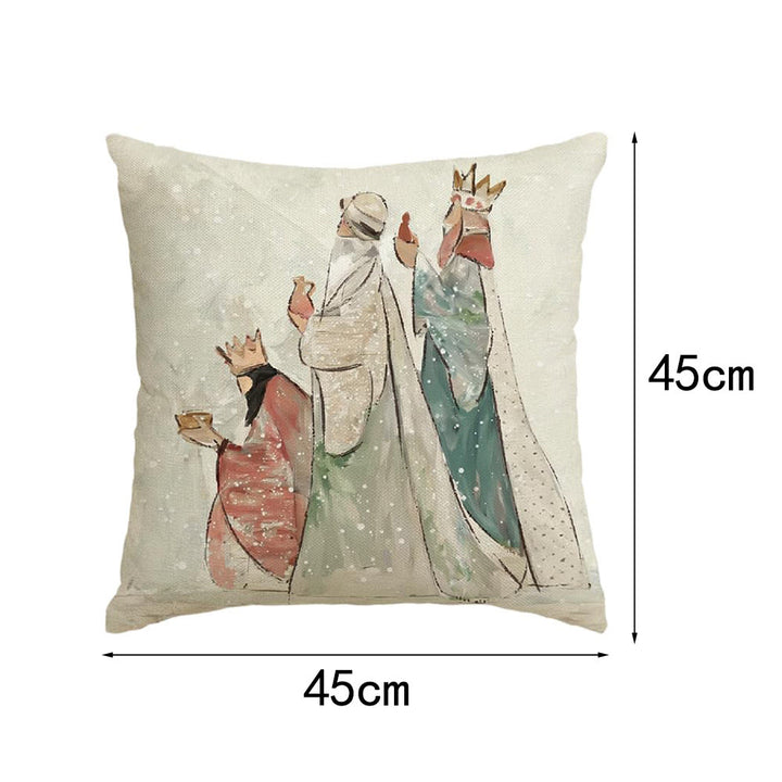 Set di cuscini per la notte santa Christianartworkshop : elegante simbolo di fede per un arredamento accogliente - B - 45*45 cm - image 9