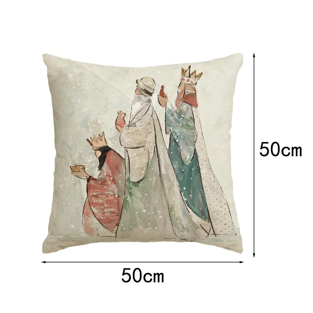 Set di cuscini per la notte santa Christianartworkshop : elegante simbolo di fede per un arredamento accogliente - B - 50*50 cm - image 10