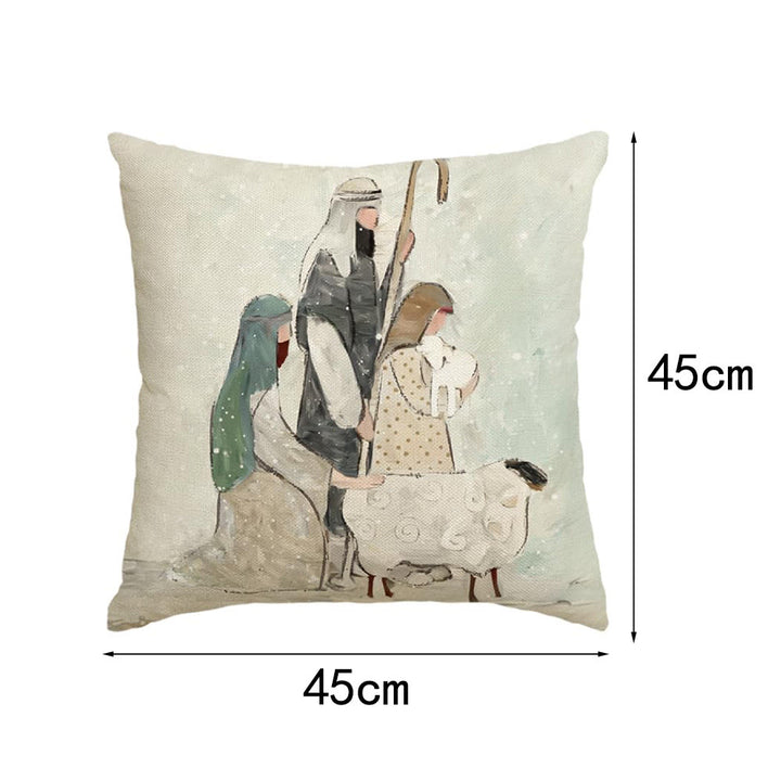 Set di cuscini per la notte santa Christianartworkshop : elegante simbolo di fede per un arredamento accogliente - C - 45*45 cm - image 12