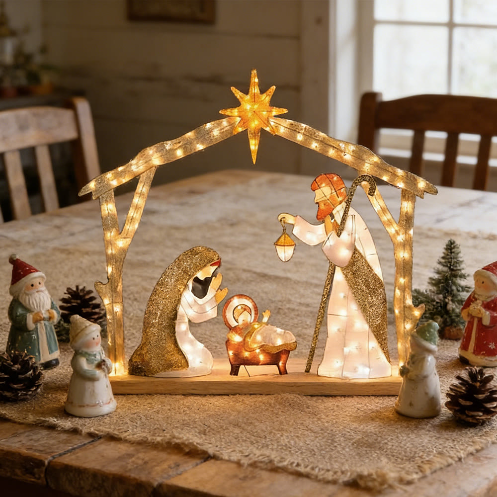 Christianartworkshop Presepe illuminato: un luminoso omaggio alla fede e alla meraviglia del Natale - image 4
