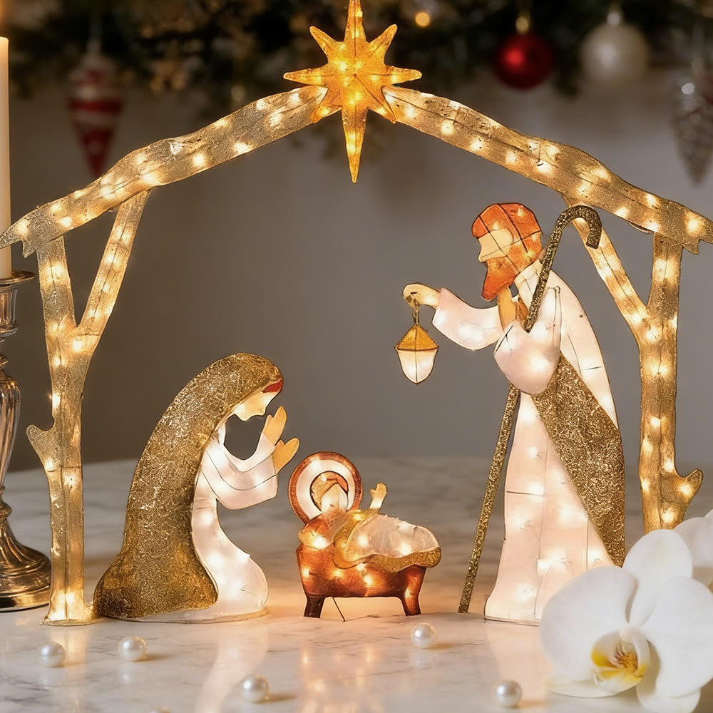 Christianartworkshop Presepe illuminato: un luminoso omaggio alla fede e alla meraviglia del Natale - image 3