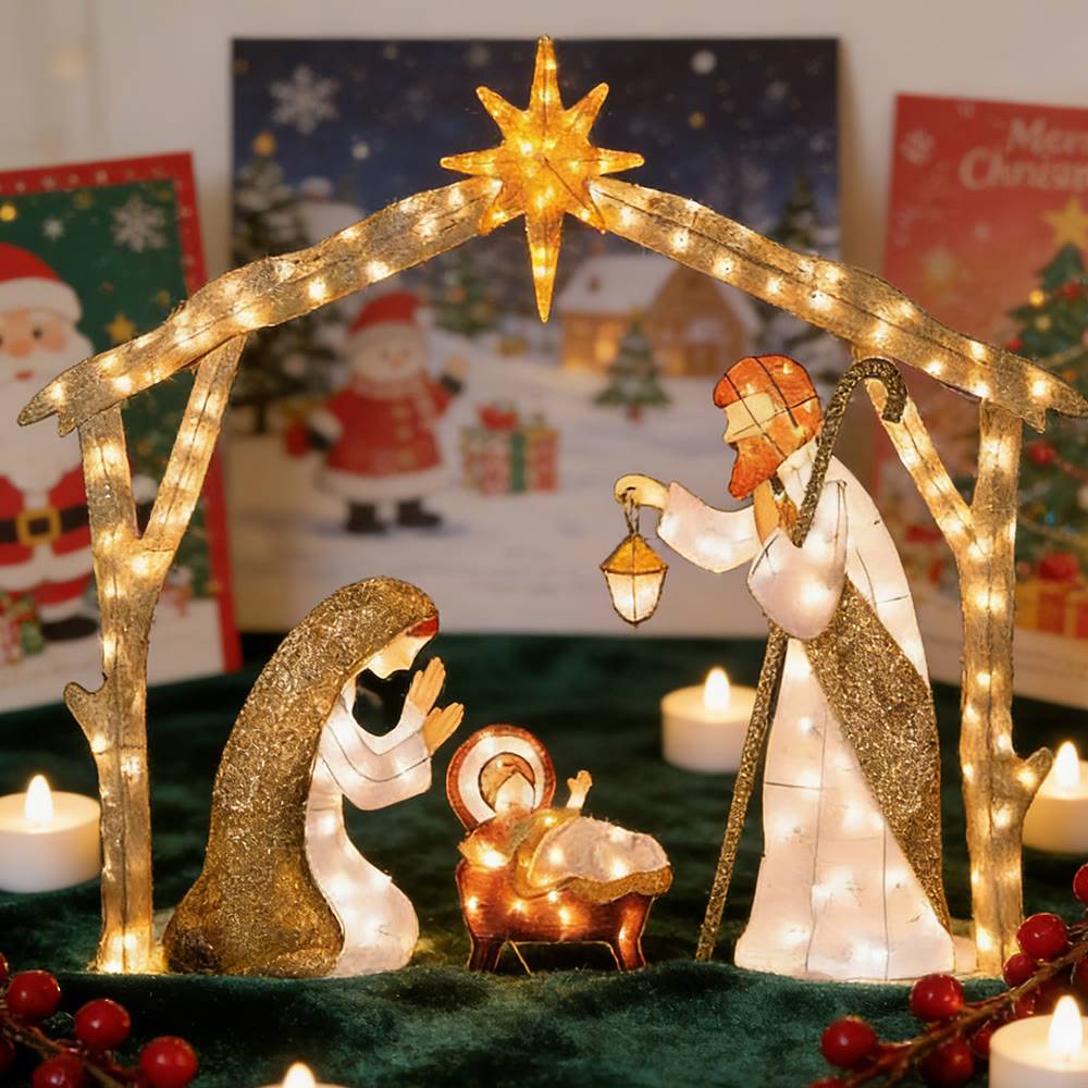 Christianartworkshop Presepe illuminato: un luminoso omaggio alla fede e alla meraviglia del Natale - image 9