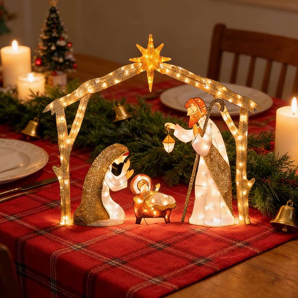 Christianartworkshop Presepe illuminato: un luminoso omaggio alla fede e alla meraviglia del Natale - Presepe - image 0