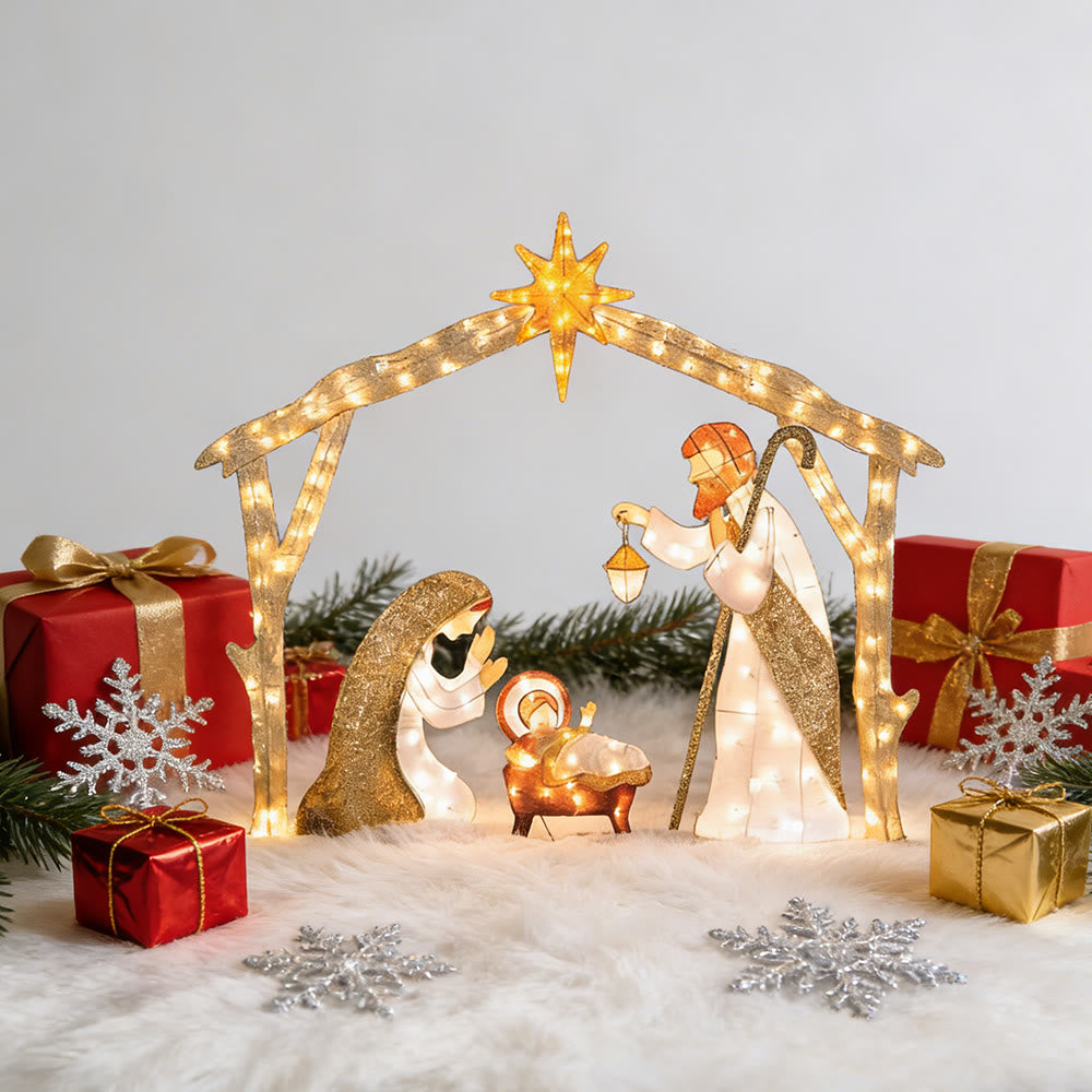 Christianartworkshop Presepe illuminato: un luminoso omaggio alla fede e alla meraviglia del Natale - image 5
