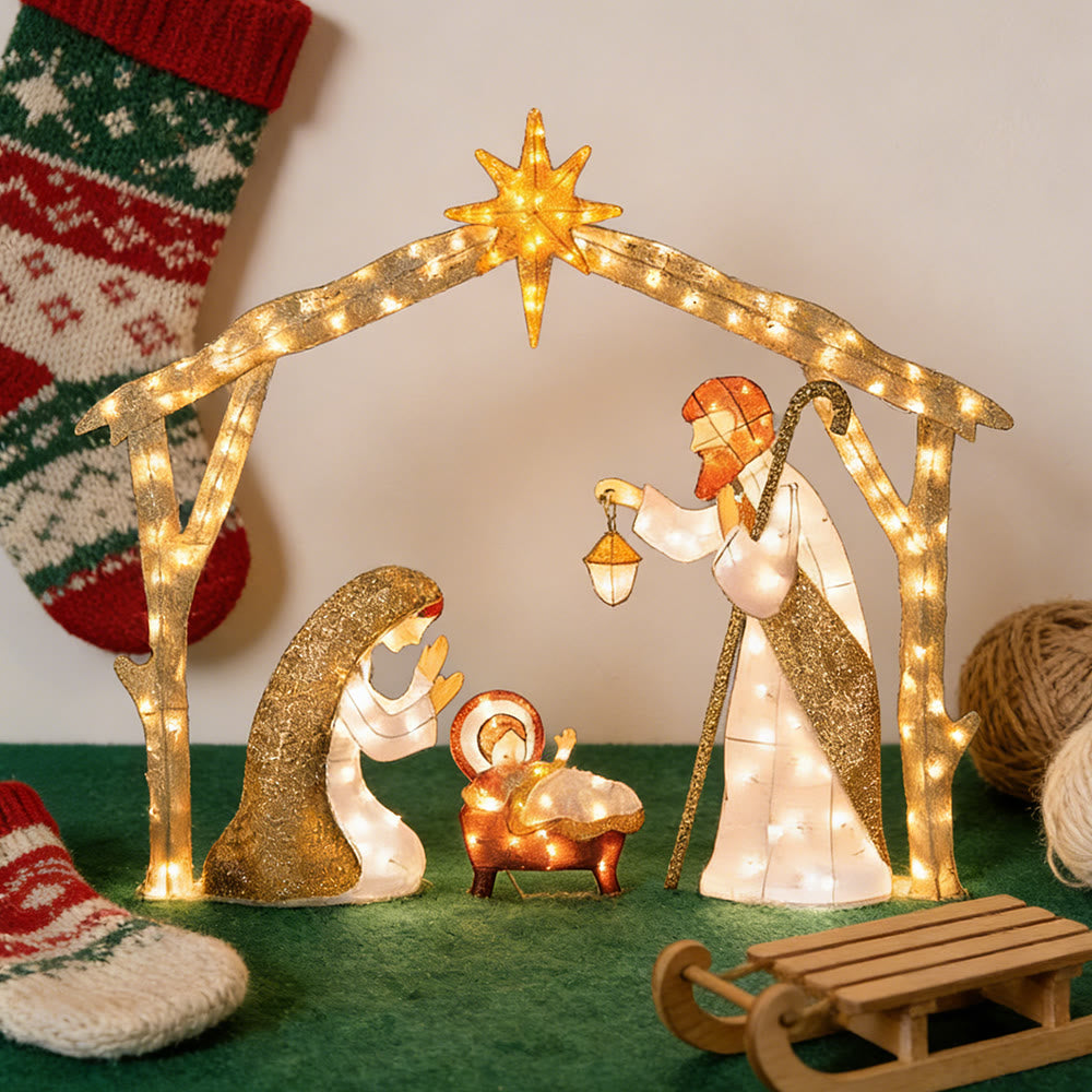 Christianartworkshop Presepe illuminato: un luminoso omaggio alla fede e alla meraviglia del Natale - image 8