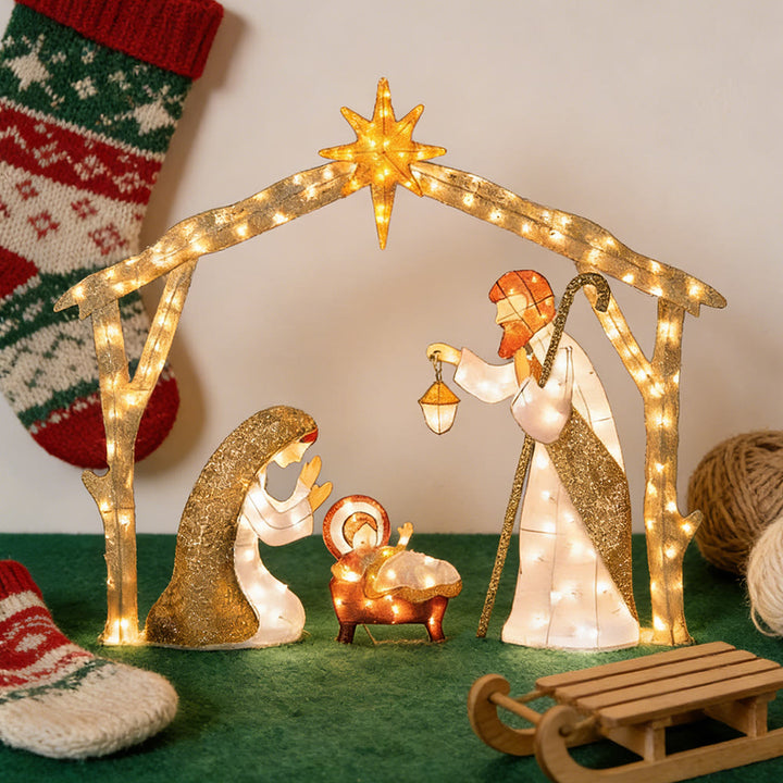 Christianartworkshop Presepe illuminato: un luminoso omaggio alla fede e alla meraviglia del Natale - image 8