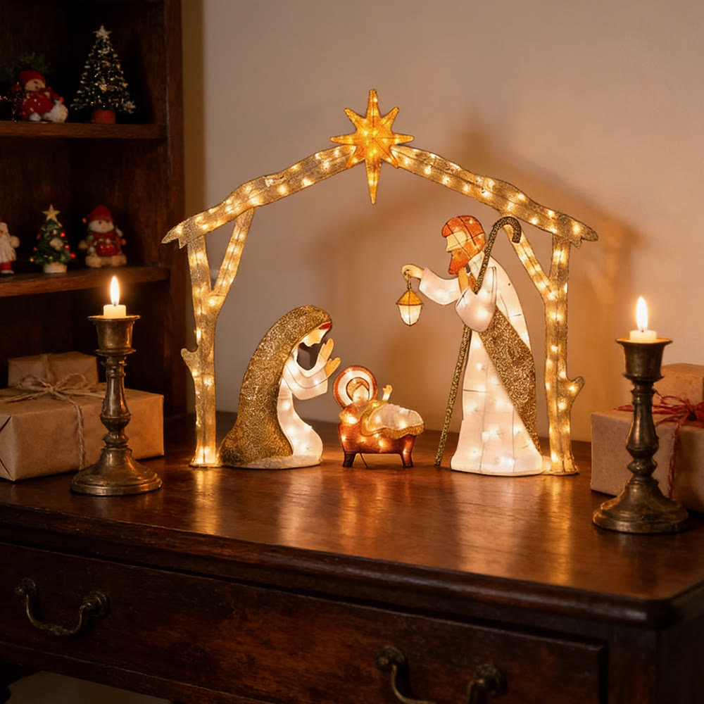 Christianartworkshop Presepe illuminato: un luminoso omaggio alla fede e alla meraviglia del Natale - image 2