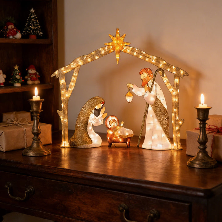 Christianartworkshop Presepe illuminato: un luminoso omaggio alla fede e alla meraviglia del Natale - image 2