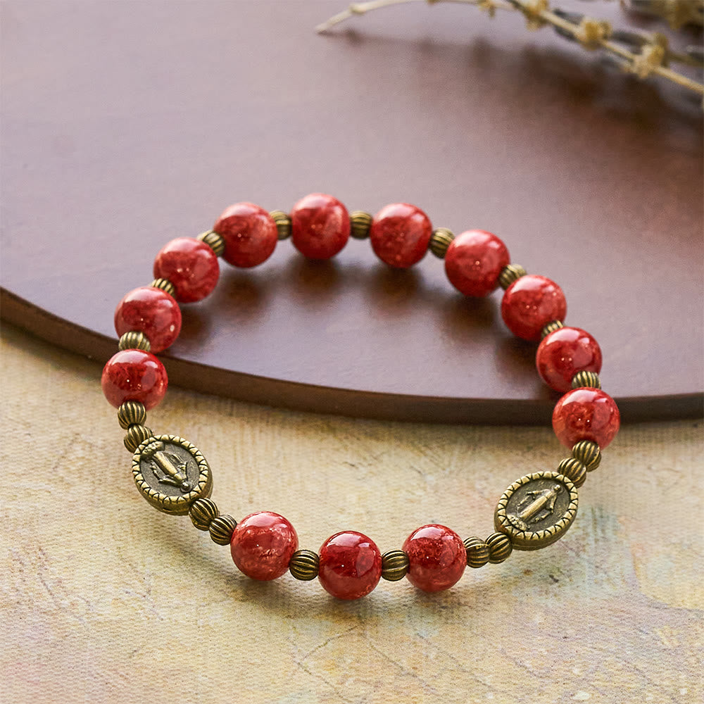 Christianartworkshop: rosario e bracciale in vetro con dipinti ad olio: promemoria di fede e grazia per momenti di raccoglimento. - image 17