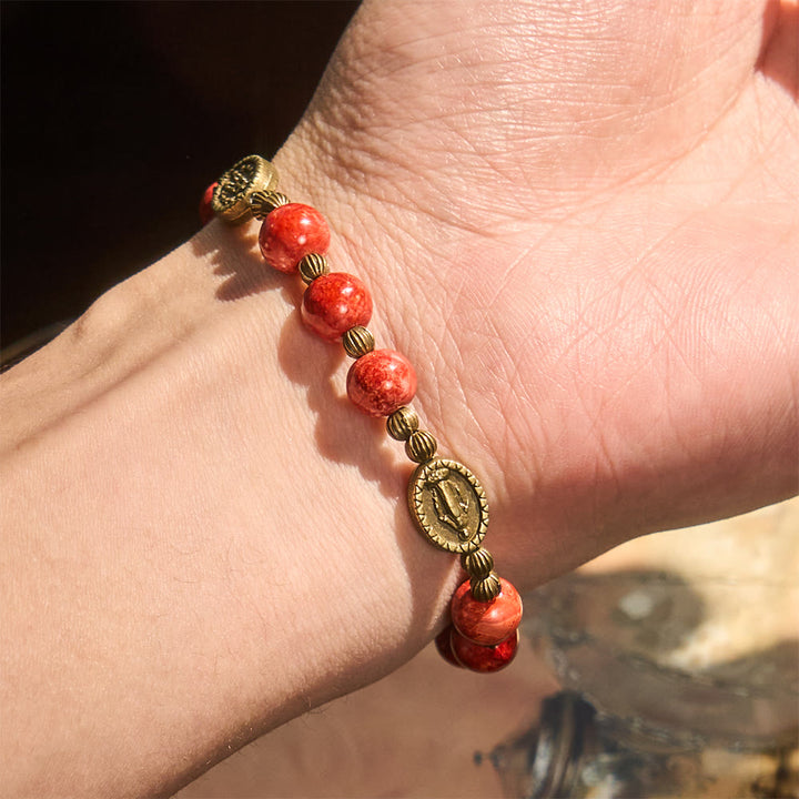 Christianartworkshop: rosario e bracciale in vetro con dipinti ad olio: promemoria di fede e grazia per momenti di raccoglimento. - image 11