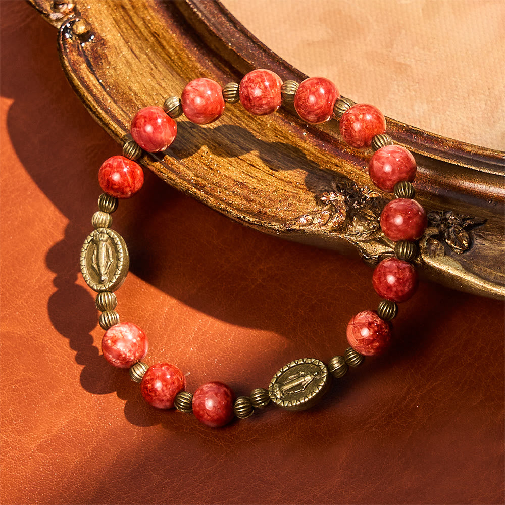 Christianartworkshop: rosario e bracciale in vetro con dipinti ad olio: promemoria di fede e grazia per momenti di raccoglimento. - image 15