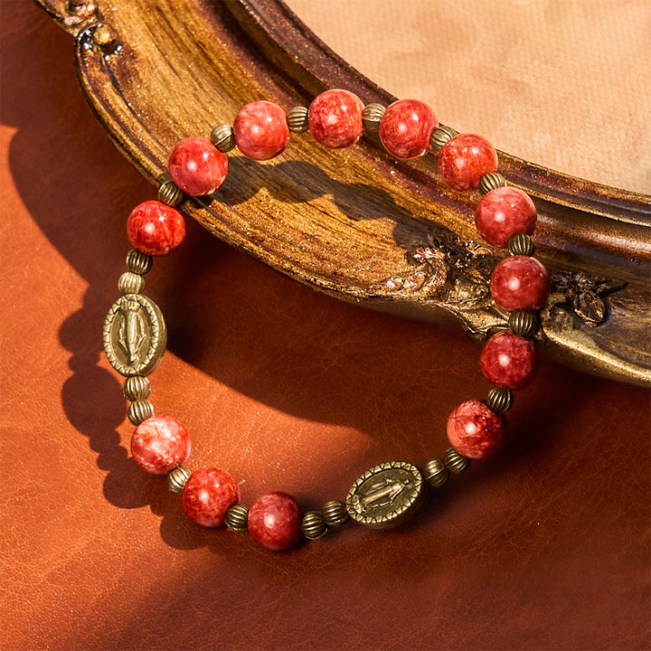 Christianartworkshop: rosario e bracciale in vetro con dipinti ad olio: promemoria di fede e grazia per momenti di raccoglimento. - image 15