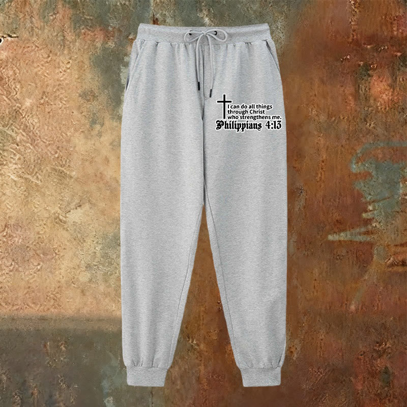 Christianartworkshop Filippesi 4:13 con pantaloni della tuta a croce: da indossare ogni giorno con fede silenziosa - image 6