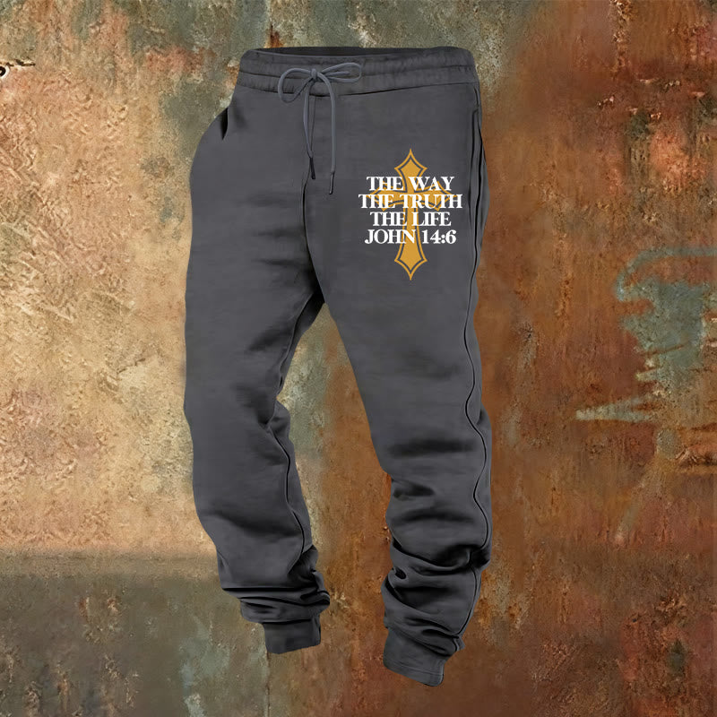Pantaloni della tuta con croce di John Verse Christianartworkshop : ideali per la chiesa e per le giornate informali - Grigio caldo - 2XL - image 20