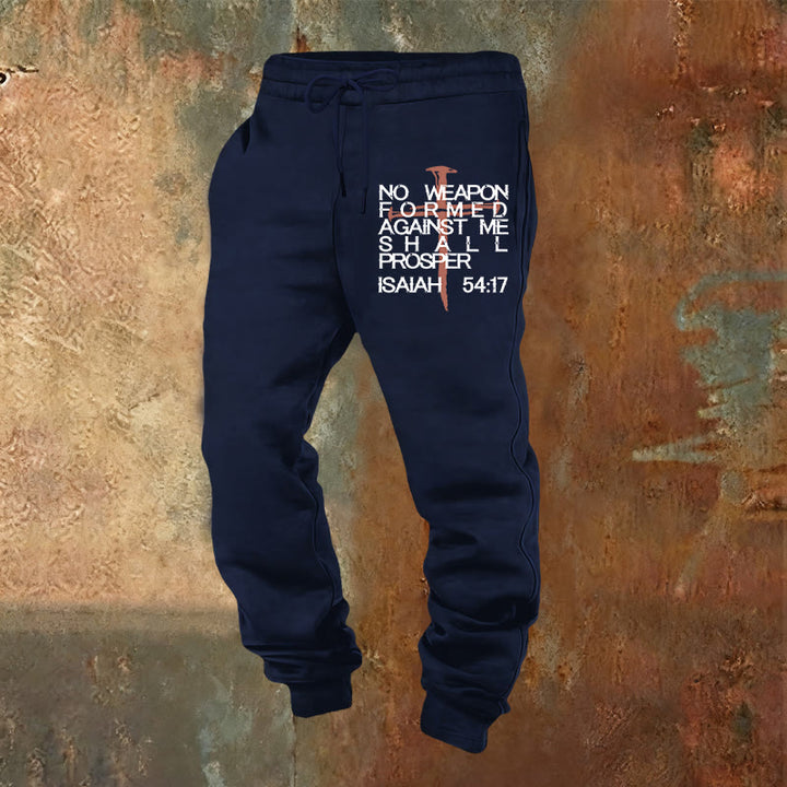 Christianartworkshop Isaia 54:17 Pantaloni della tuta: fedeli compagni per le routine quotidiane - Blu navy - 2XL - image 8