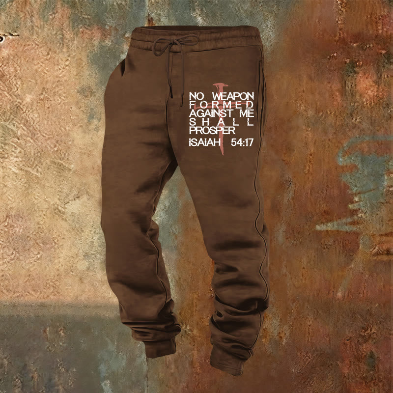 Christianartworkshop Isaia 54:17 Pantaloni della tuta: fedeli compagni per le routine quotidiane - Marrone - 2XL - image 20