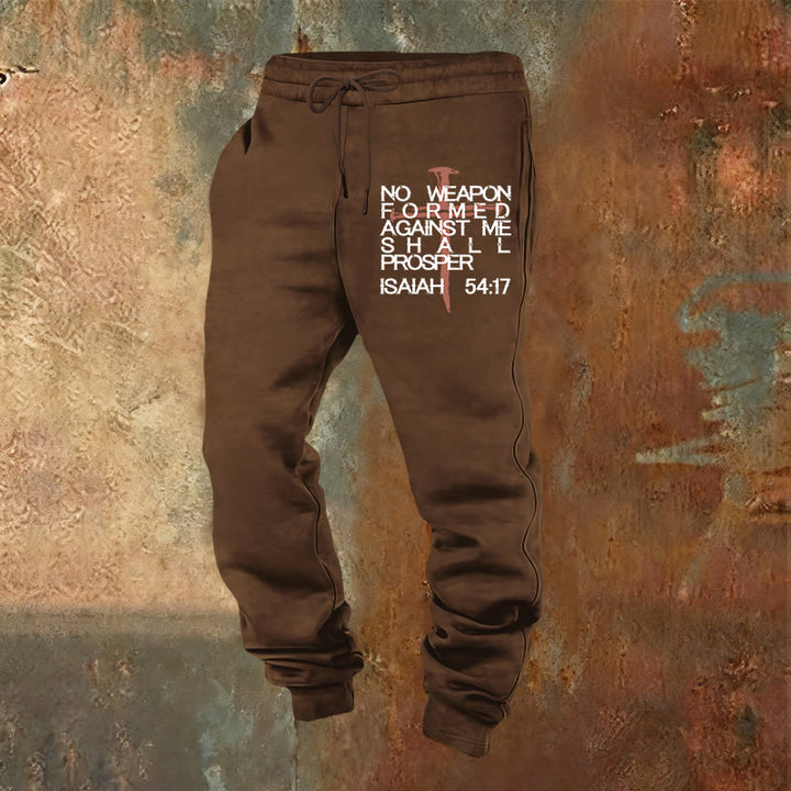 Christianartworkshop Isaia 54:17 Pantaloni della tuta: fedeli compagni per le routine quotidiane - Marrone - 2XL - image 20