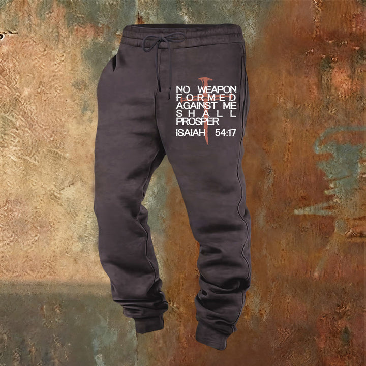 Christianartworkshop Isaia 54:17 Pantaloni della tuta: fedeli compagni per le routine quotidiane - Grigio scuro - 2XL - image 12