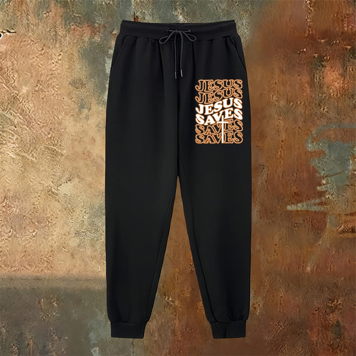 Christianartworkshop Gesù salva i pantaloni della tuta: conforto quotidiano avvolto nella devozione - image 14