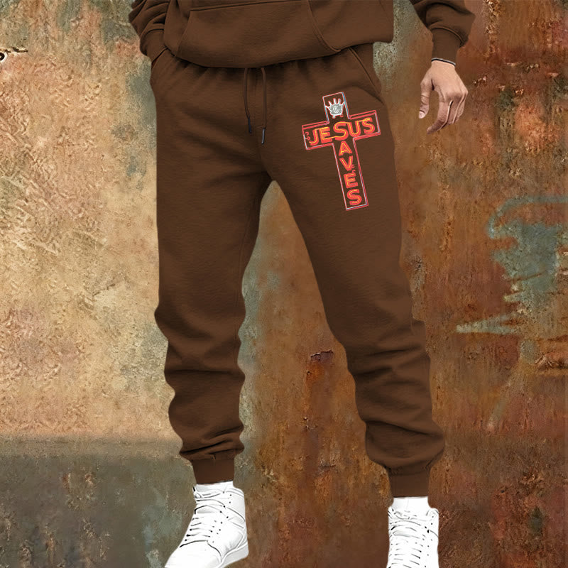 Christianartworkshop Croce e pantaloni della tuta "Gesù salva": abbigliamento quotidiano legato alla Sua promessa - image 13