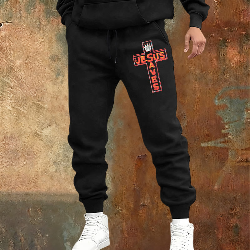 Christianartworkshop Croce e pantaloni della tuta "Gesù salva": abbigliamento quotidiano legato alla Sua promessa - image 21
