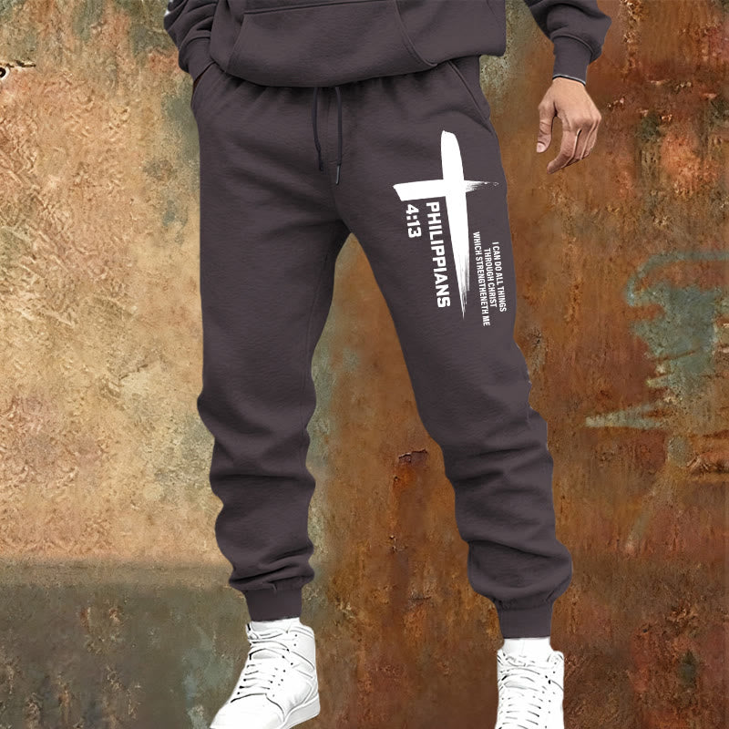 Christianartworkshop I Can Do All Things Cross Sweatpants: abbigliamento quotidiano radicato nella speranza - image 9