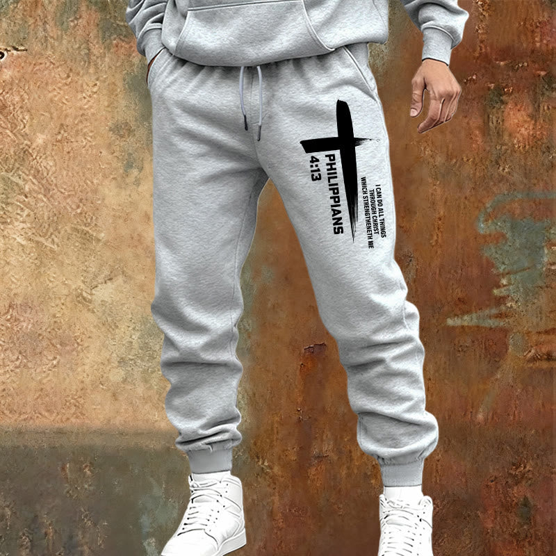 Christianartworkshop I Can Do All Things Cross Sweatpants: abbigliamento quotidiano radicato nella speranza - image 13