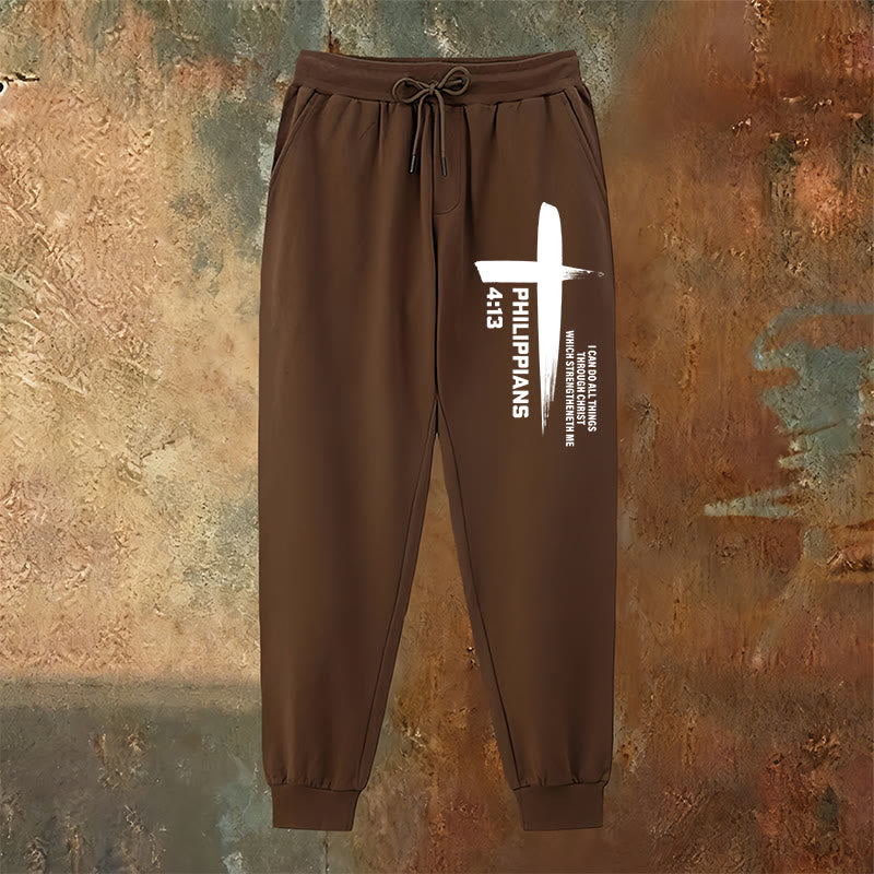 Christianartworkshop I Can Do All Things Cross Sweatpants: abbigliamento quotidiano radicato nella speranza - image 18