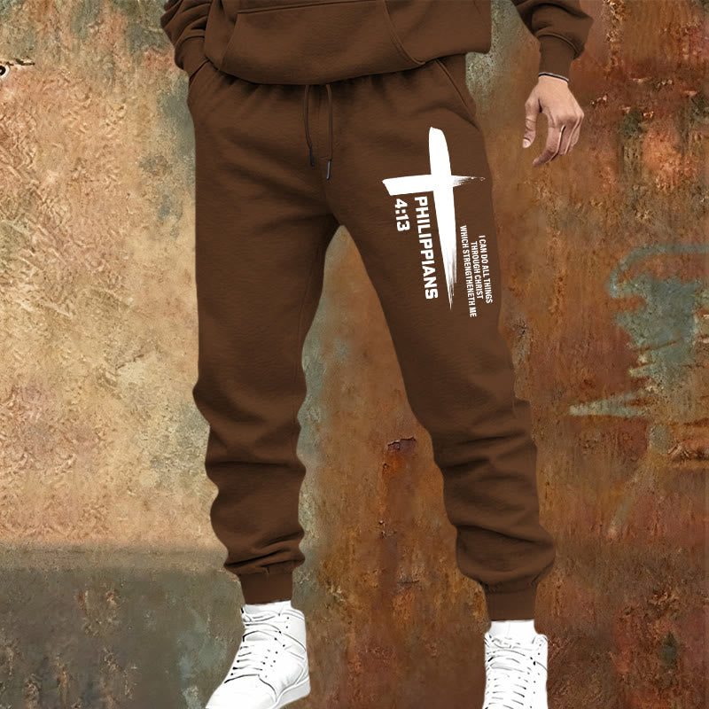 Christianartworkshop I Can Do All Things Cross Sweatpants: abbigliamento quotidiano radicato nella speranza - image 17