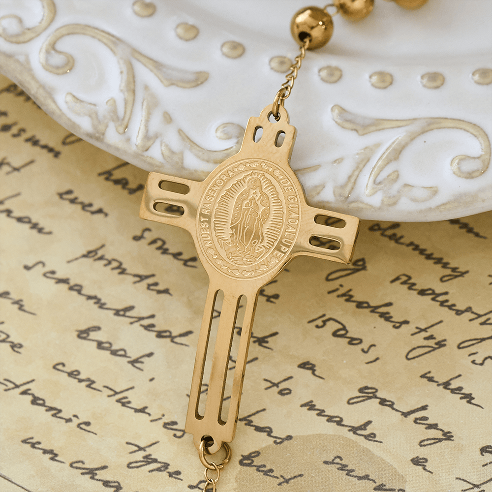 Braccialetto di perline pieno di grazia Christianartworkshop : ciondolo a forma di croce per delicati promemoria - image 3