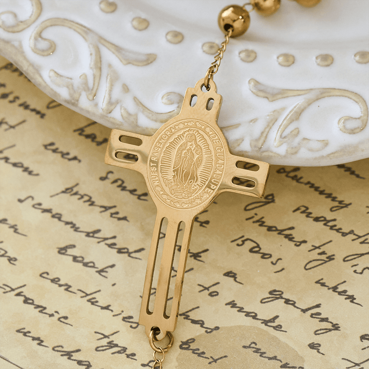 Braccialetto di perline pieno di grazia Christianartworkshop : ciondolo a forma di croce per delicati promemoria - image 3