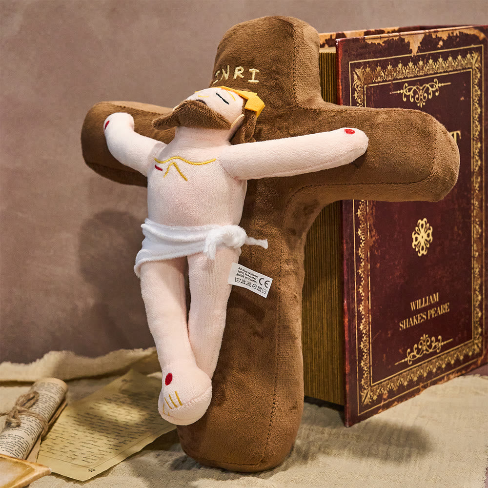 Christianartworkshop Crocifisso di peluche con marchio INRI: accogliente compagno di amore redentore - image 2