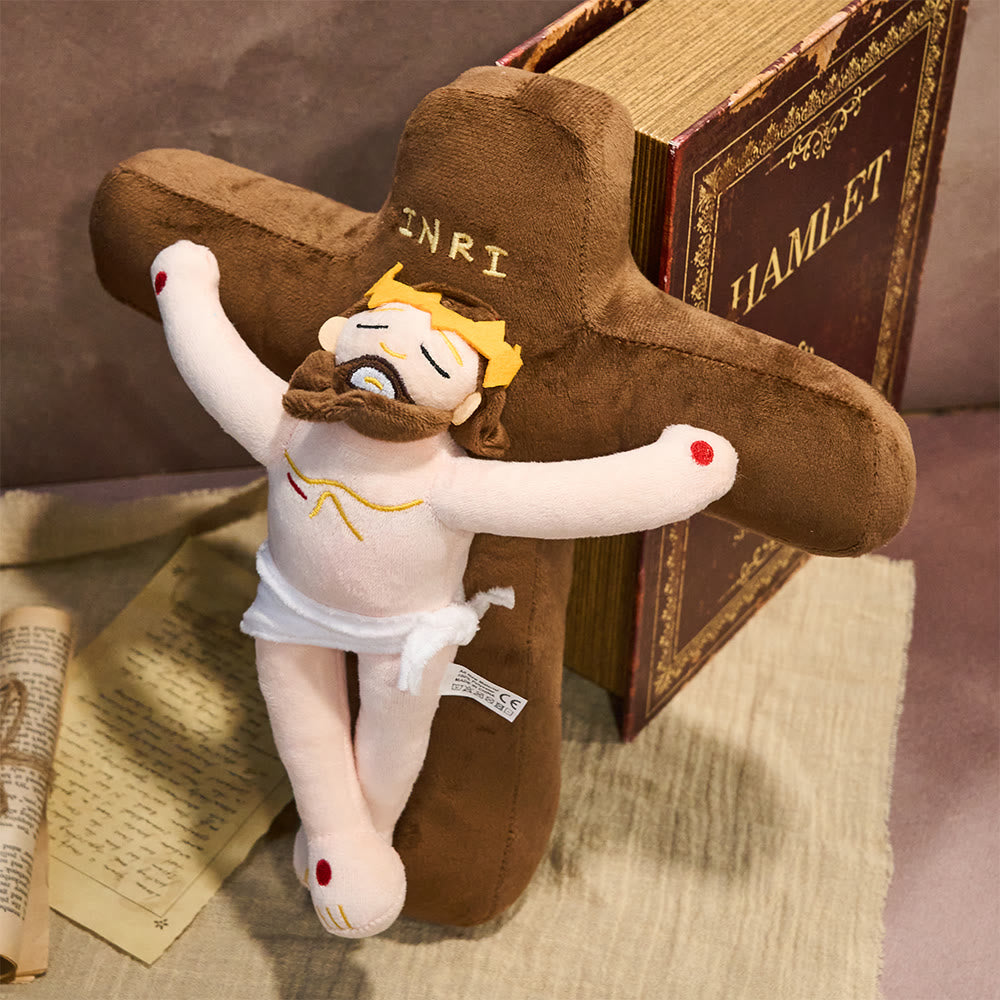 Christianartworkshop Crocifisso di peluche con marchio INRI: accogliente compagno di amore redentore - image 1