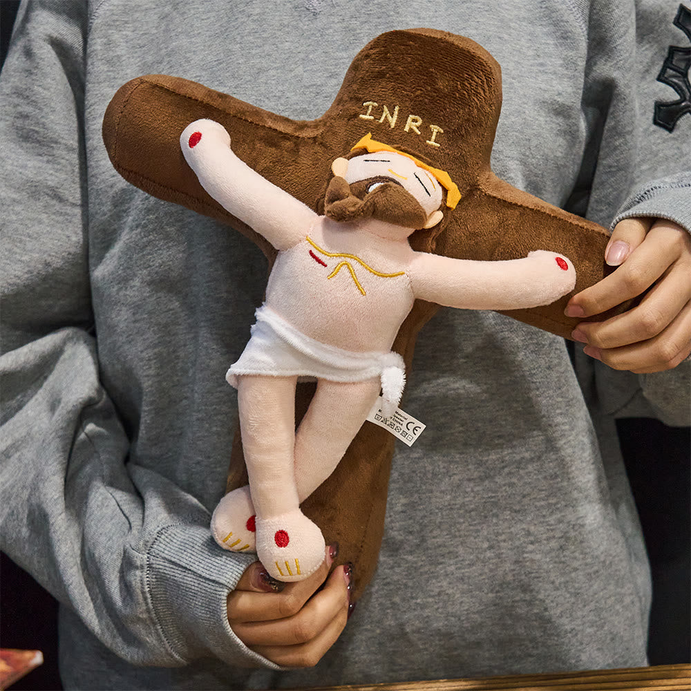 Christianartworkshop Crocifisso di peluche con marchio INRI: accogliente compagno di amore redentore - Crocifisso - image 0